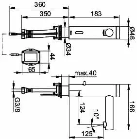 Keuco Elektronik-Waschtisch-Mischer IXMO 59511 m.Batterie, o.Ablgrt. Pure sw – Bild 2