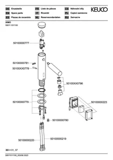Keuco Elektronik-Waschtisch-Mischer IXMO 59511 m.Batterie, o.Ablgrt. Pure sw – Bild 3
