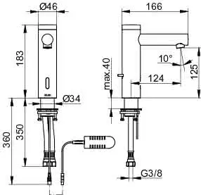 Keuco Elektronik-Waschtisch-Mischer IXMO 59512 m.Netzteil, o.Ablgrt. Pure sw – Bild 2