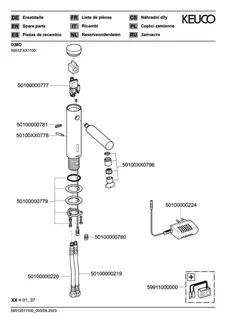 Keuco Elektronik-Waschtisch-Mischer IXMO 59512 m.Netzteil, o.Ablgrt. Pure sw – Bild 3