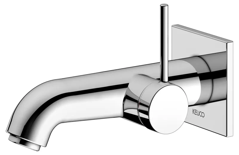 Keuco EHM-Waschtisch-Mischer UP IXMO 59516 Wandm./Ausf.eck. Ausl.165mm/Soft verchr.
