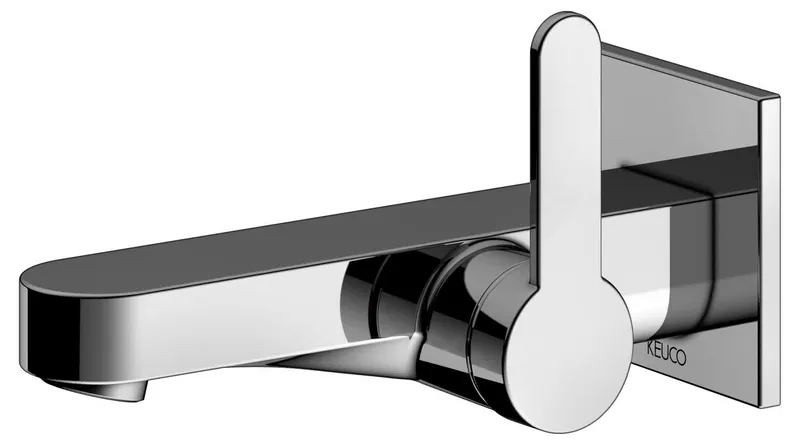 Keuco EHM-Waschtisch-Mischer UP IXMO 59516 Wandm./Ausf.eck. Ausl.165mm/Flat verchr.