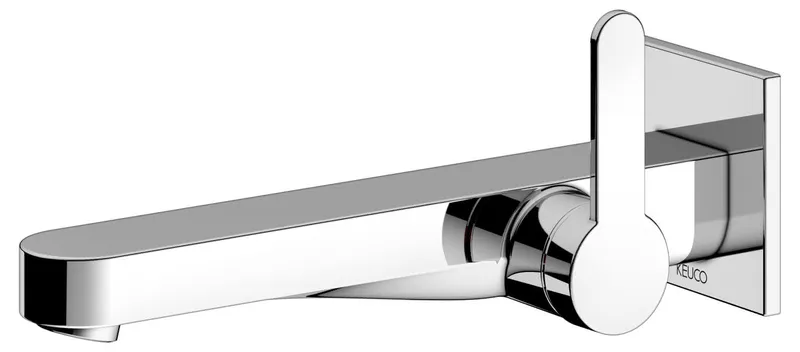 Keuco EHM-Waschtisch-Mischer UP IXMO 59516 Wandm./Ausf.eck. Ausl.225mm/Flat verchr.