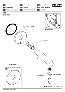 Keuco Wanneneinlauf IXMO 59545, rund, 152 mm, verchromt – Bild 3