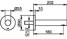 Keuco Wanneneinlauf IXMO 59545, rund, 202 mm, verchromt – Bild 2