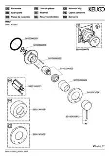 Keuco EHMmischer UP DN15 IXMO 59551 m.rd. Rosette/Soft verchr. – Bild 3