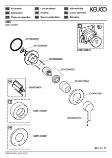 Keuco EHMmischer UP DN15 IXMO 59551 m.rd. Rosette/Flat verchr. – Bild 3