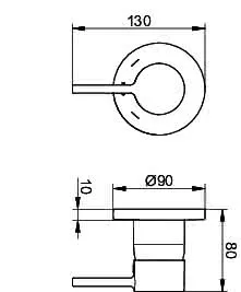 Keuco EHMmischer UP DN15 IXMO 59551 m.rd. Rosette m.Soft Griff sw – Bild 2