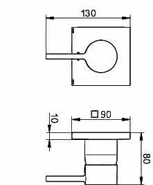 Keuco EHMmischer UP DN15 IXMO 59551 m.eck. Rosette m.Soft Griff sw – Bild 2