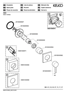 Einhebelmischer Fertigset, Rosette eckig more4YOU, sw – Bild 4