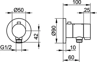 Thermostat m. Schlauchanschluss more4YOU, rund, sw – Bild 3