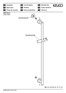 Keuco Brausestange IXMO 59585 rd., m.Brauseschieber 855mm sw – Bild 3