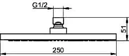 Keuco Kopfbrause 59886 rd. 250mm Alu-fin. – Bild 2