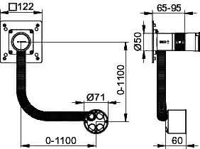 Keuco Rohbau-Set für 59517 Arm.-Zubehör 59917 1200mm – Bild 2