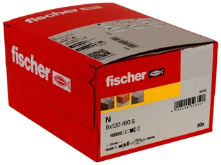 Nageldübel N 8x120/80 S (50) Fischer VE 50 – Bild 2
