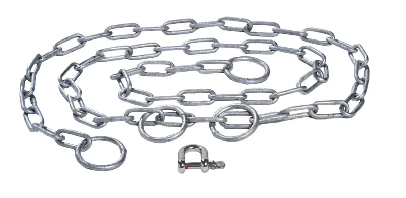 KSB Kette 1.4404 kurzgliedrig, 5 m G10-11, inkl. Haken, Schäkel, max 200 kg