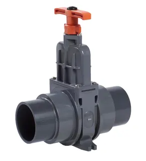KSB Absperrschieber PVC DN 100, PN 1, mit Anschlussstutzen
