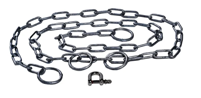 KSB Kette 1.4404 kurzgliedrig, 10 m G08-09, inkl. Haken, Schäkel, max 200 kg