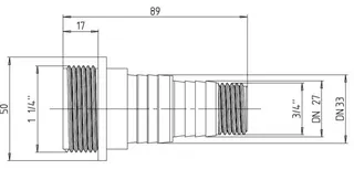 KSB Druckseitiges Anschlussstück,gestuft Anschlüsse Rp 1 1/4 - 3/4, DN 25 - DN 30 – Bild 2