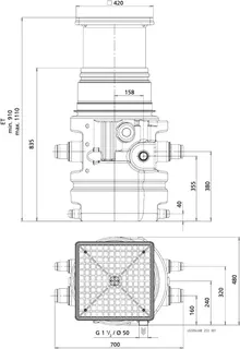 KSB Hebeanl. AmaDrainer Box 1 U 405/35 Unterflur, mit AmaDrainer A 405 SE/35 – Bild 2