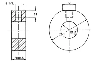 KSB Druckmessflansch DN 65 1.4571, einschl. Schrauben und Dichtung – Bild 2