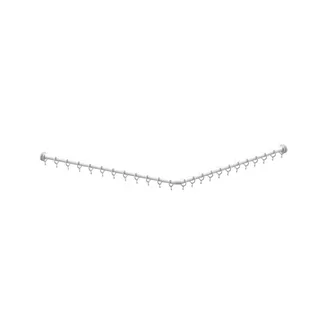 Normbau Nylon Care 400 Duschvorhangstange 0781050 Weiß – Bild 2