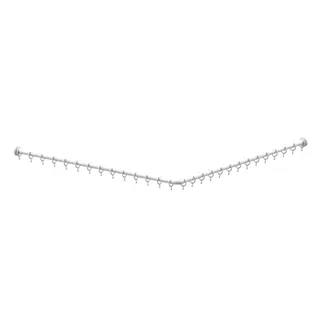 Normbau Nylon Care 400 Duschvorhangstange 0781070 Weiß – Bild 2