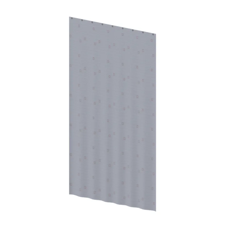 Normbau Duschvorhang 0787370 Grau mit ovalem Dekor