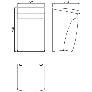 Normbau Nylon Care Abfallbehälter 0924480 Dunkelgrau – Bild 5