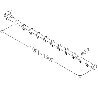 Normbau Inox Care Duschvorhangstange 2065230 Edelstahl – Bild 5