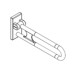 Normbau Nylon Care Stützklappgriff 3500410 Weiß – Bild 3