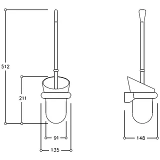Normbau Nylon Care WC-Bürstengarnitur 4300444 Dunkelgrau – Bild 5