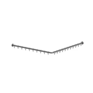 Normbau Nylon Care 300 Duschvorhangstange 4300813 Dunkelgrau