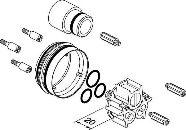 Ideal Standard Verlängerungsset f. Badearmatur UP Chrom