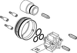 Ideal Standard Verlängerungsset f. Badearmatur UP Chrom