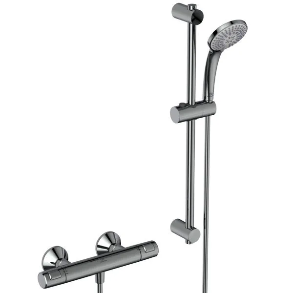 Ideal Standard Brausethermostat AP Ceratherm T25 Ausld.80mm Brausestange 600mm Chrom