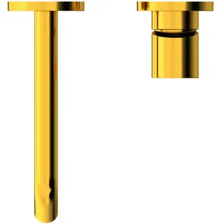 Ideal Standard Wand-Waschtischarmatur JOY, BS2, runde Rosette, Ausld.180mm, Brushed Gold – Bild 2