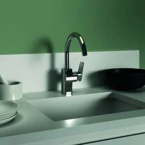 Ideal Standard Küchenarmatur Ceraplan Ausld.200mm m.h.Rohrauslauf Niederdruck Chrom – Bild 5