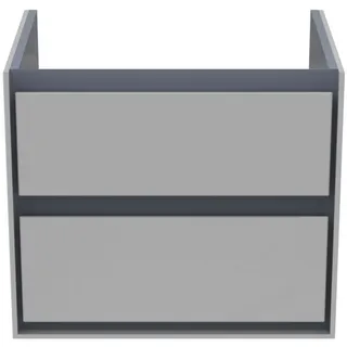 Ideal Standard MWT-Unterschrank Connect Air,2 Ausz., 600x440x517mm, Weiß gl.u. Hellgrau matt – Bild 2