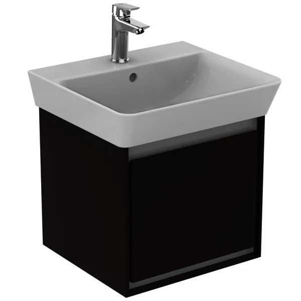 Ideal Standard Waschtisch-USchrank Connect Air Cube, 1Ausz., 430x402x400mm, Braun matt u. Weiß matt