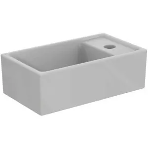 Ideal Standard Handwaschbecken i.life S 1 Hahnloch ohne Überlauf, Ablg.rechts, 370x210x120mm, Weiß – Bild 2