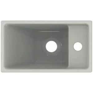 Ideal Standard Handwaschbecken i.life S 1 Hahnloch ohne Überlauf, Ablg.rechts, 370x210x120mm, Weiß – Bild 4