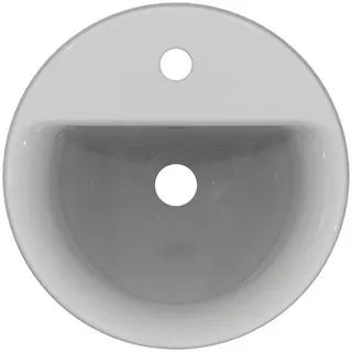 Ideal Standard Einbauwaschtisch Connect, rund, 1 Hahnloch, mit Überlauf, 380x380x165mm, Weiß