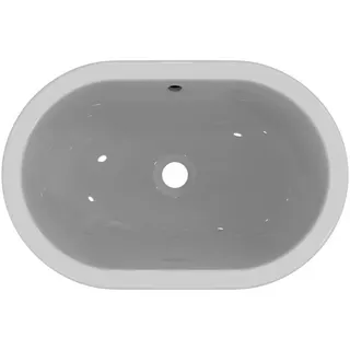 Ideal Standard Einbauwaschtisch Connect, oval, ohne Hahnloch, mit Überlauf, 620x410x175mm, Weiß – Bild 2