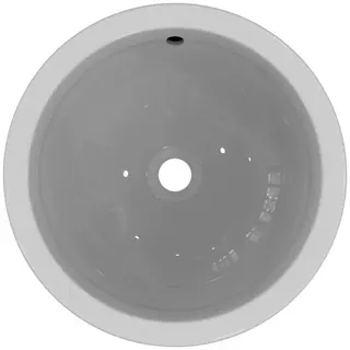 Ideal Standard Einbauwaschtisch Connect, rund, ohne Hahnloch, mit Überlauf, 480x480x175mm, Weiß – Bild 3