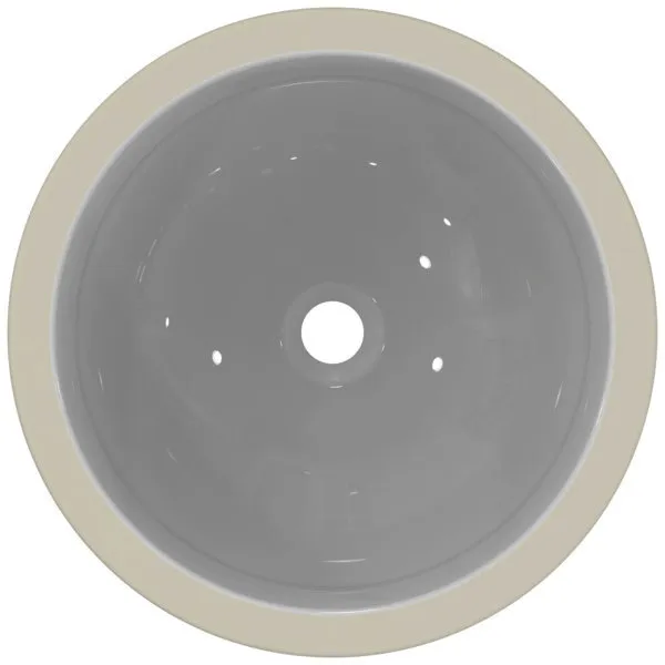 Ideal Standard Unterbauwaschtisch Connect, rund, ohne Hahnloch, mit Überlauf, 480x480x175mm, Weiß