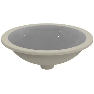 Ideal Standard Unterbauwaschtisch Connect, rund, ohne Hahnloch, mit Überlauf, 480x480x175mm, Weiß – Bild 2