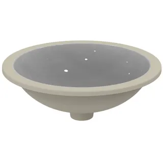 Ideal Standard Unterbauwaschtisch Connect, rund, ohne Hahnloch, mit Überlauf, 480x480x175mm, Weiß – Bild 3