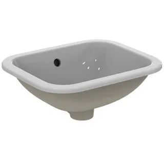 Ideal Standard Unterbau-Waschtisch Connect, rechteckig, ohne Hahnloch, mit Überlauf, 420x350x175mm, Weiß