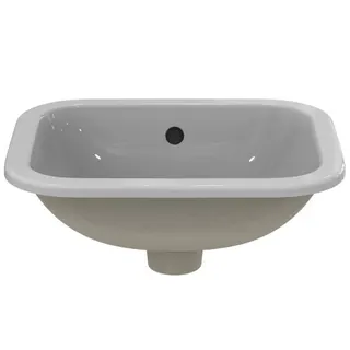 Ideal Standard Unterbau-Waschtisch Connect, rechteckig, ohne Hahnloch, mit Überlauf, 420x350x175mm, Weiß – Bild 2